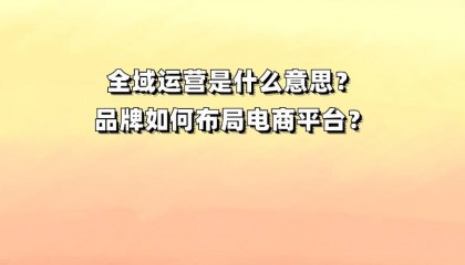 全域运营是什么意思？品牌如何布局电商平台？