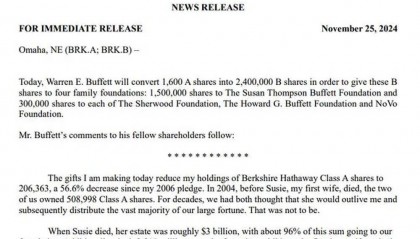 巴菲特最新公开信：透露已为“子女后事”布局，大谈遗嘱安排思路